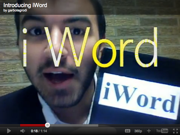 Tribute to Steve Jobs – “Introducing iWord…”